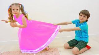 The Big Brother Bogdan Helps the Little Sister Anabella | Video for Kids