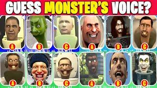 GUESS THE MONSTERS VOICE COMPILATION ALL SEASONS PUTIN TOILET G-MAN TOILET Skibidi Toilet's Quiz