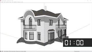 SketchUp за 60 секунд #02. Строим крыши с Solid tools