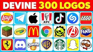  Devine le LOGO en 3 SECONDES  | 300 Logos Célèbres | Quiz Logos 2024