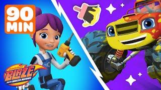 Gabby's Mechanic Missions & Makeover Machines Mashup! | 90 Minutes | Blaze and the Monster Machines