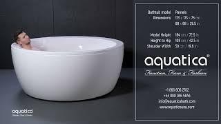 Aquatica Pamela Freestanding Acrylic Bathtub Demo Video for Tall People