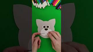 Make a cat - it's easy  #tutorial #craft #papercraft #paper #cat #animals #activities #creative