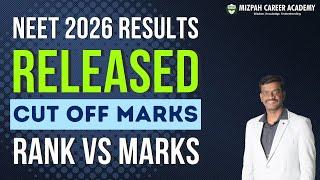 Live - NEET 2025 RESULTS Released - Marks vs Rank - Mizpah Career Academy