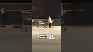 His girlfriend put the shopping cart back in a different way 