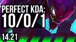 KHA'ZIX vs MASTER YI (JGL) | 10/0/1, Legendary | KR Diamond | 14.21