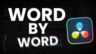 Word by Word Text Animation In DaVinci Resolve (QUICK and EASY!)