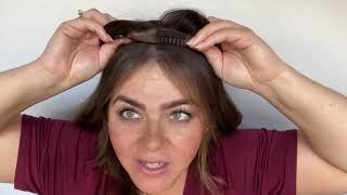 How to Attach A Hair Topper on Fine Thin Hair | Hair Topper Hairstyle Enchantop Human Hair Topper