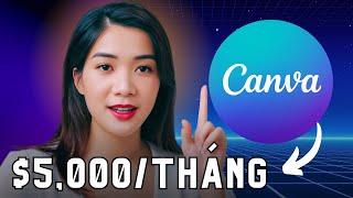 5 cách KIẾM TIỀN từ CANVA kiếm 100$ /1 ngày