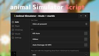 Animal simulator script / edit target + click presents