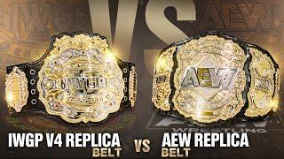 Official AEW World Heavyweight Title Replica Belt vs Official IWGP V4 Replica Belt