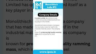 Monolithisch India IPO 2025 -  Date, Review, Price, Allotment Details #ipoo
