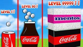 EXPERIMENT MENTOS CAMPUR COCA COLA MUNCRAT KE BULAN !!!