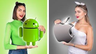 iOS против ANDROID / Если бы предметы были людьми!