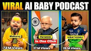  FREE! Viral AI Baby Podcast Video Kaise Banaye ( Faceless Channel Idea 2025 )