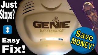 Genie Excelerator Garage Door Opener Just Stops Part Way Up | EASY FIX