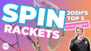 TOP 5 SPIN RACKETS | Tennis Racket Review | Tennis Coach | PH Tennis