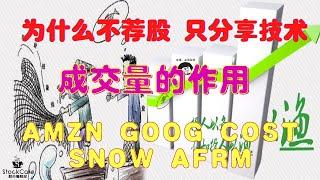 为什么不荐股 只分享技术 成交量的作用 纯干货分享（AMZN GOOG SNOW AFRM COST）【视频第170期】02/02/2021（有CC字幕）