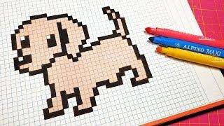 Handmade Pixel Art - How To Draw a Cute Puppy #pixelart