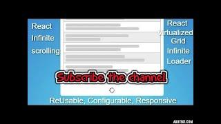 react virtualized infinite scroll,  Infinite scrolling in react, react virtualized infinite loader