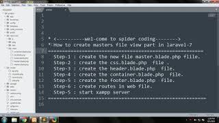 How to create master layout setup in blade templates in laravel 7