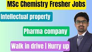 Fresher Jobs For MSc Chemistry in IPM