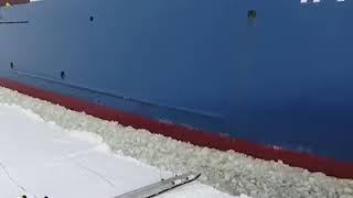 Pilot boarding ship - ice bound harbour.