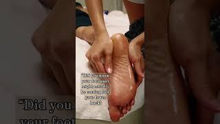 if you have lower back pain, try this foot step. it's connected  #footpain #couple #footmassage