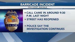 Police investigating barricade incident in Kahala