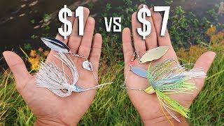 CHEAP vs EXPENSIVE Spinnerbait Fishing CHALLENGE!!! (Walmart)