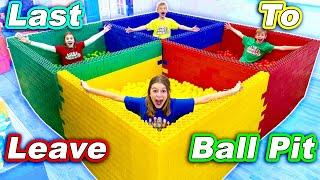 Playing Last To Leave Lego Ball Pit!