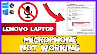 Lenovo Laptop Mic Not Working Windows 11 || Mic Volume Too Low