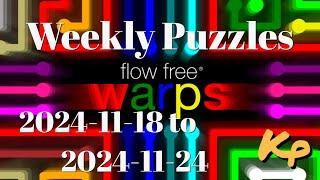 Flow Free Warps - Weekly Puzzles - Worm Challenge - 2024-11-18 to 24 - November 18th to 24th 2024