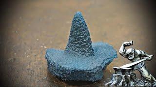 I make a blade from a stalagmite that has grown under the grinder.