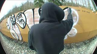 HANDSTYLES & THROWIES - BIG MILES - TRAIN Graffiti Video - RAW Audio - Stompdown Killaz