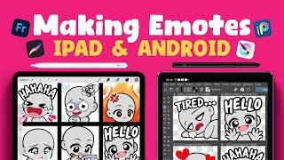 How I make EMOTES on iPad and Android for art commissions 