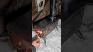 Hot Tent Hammock Camping - Pomoly Wood Stove & One Tigris Tegimen Tent