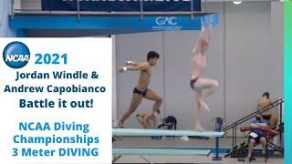 2021 Jordan Windle and Andrew Capobianco battle it out - Mens 3 Meter Diving - NCAA Diving