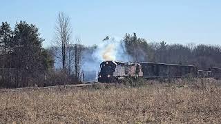 This SD40-2 Ran Out Of Water, Started Smoking Heavy Plus Switching Action Too! #trains #trainhorn