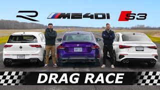 2022 Golf R vs BMW M240i vs Audi S3 // DRAG & ROLL RACE