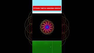 Python Turtle Graphics Code-Deep Flower Petals Design.