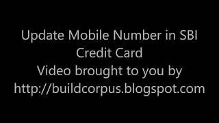 SBI Credit Card - Update Mobile Number Online