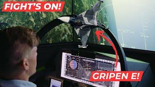 DOGFIGHT MED GRIPEN E! Stridspilot flyger Jas 39 Gripen E-simulatorn