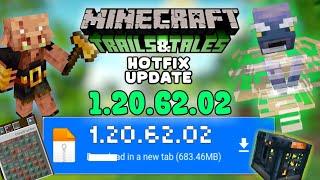 Minecraft Pe Official 1.20.62.02 Version Released  in Play Store | Minecraft 1.20.62 HotFix Update