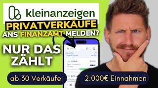 Zählen VERKÄUFE in BAR und PAYPAL? WO sehen, was zählt? | Steuertransparenzgesetz ebay kleinanzeigen