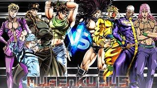 Jotaro, Joseph, Giorno, Johnny and  VS Dio, Pucci, Ultimate Kars, and Diavolo [JoJo] ANIME MUGEN JUS