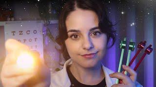 ASMR 1H Full Medical RP for SLEEP Cranial Nerve Exam + Eye Exam + Ear Exam (Eyes Closed)