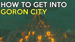 How To Get Into Goron City & Flamebreaker Armor Set Location - Legend Of Zelda Breath Of The Wild