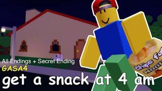 Get a Snack at 4 AM Full Gameplay Walkthrough | All Endings + Credits/Secret Ending