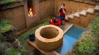 Girl Living Off Grid Built The Most Amazing Underground House with Swimming Pool Inside